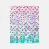 Meisjes Zeemeermin Fleece Deken (Voorkant)