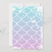 Meisjes Zeemeermin Foto Onder het Zee 5e Verjaarda Kaart (Achterkant)