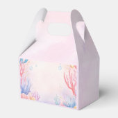 Meisjes zeemeermin onder het Zee verjaardagsfeest Bedankdoosjes (Achterkant)