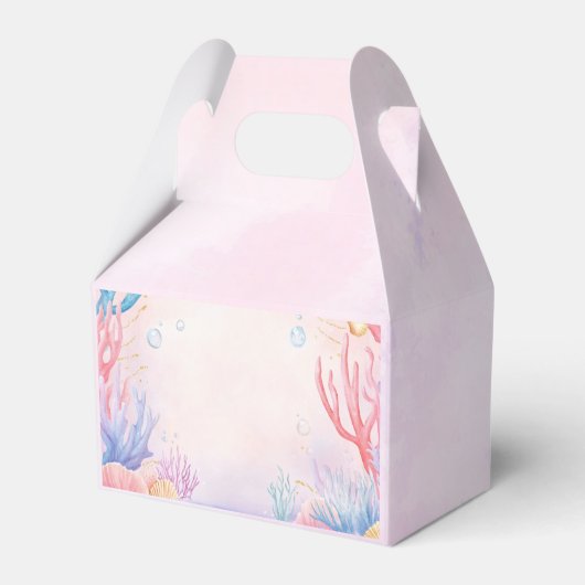 Meisjes zeemeermin onder het Zee verjaardagsfeest Bedankdoosjes (Achterkant)