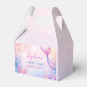 Meisjes zeemeermin onder het Zee verjaardagsfeest Bedankdoosjes (Voorkant Zijde)