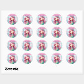 Meisjes Zeemeermin patroon Ronde Sticker (Vel)