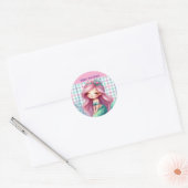 Meisjes Zeemeermin patroon Ronde Sticker (Envelop)