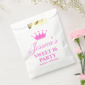 Meisjes zestiende 16e verjaardag op maat bedankzakje (Gezegeld)