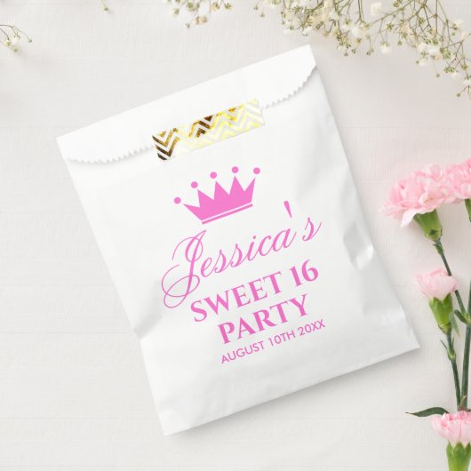Meisjes zestiende 16e verjaardag op maat bedankzakje (Gezegeld)