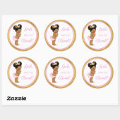 Meisjes zijn de bommel! Bath Gift Etc roze Gold Cl Ronde Sticker (Vel)