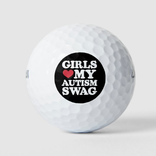 Meisjes zijn dol op mijn autisme swag grappige bew golfballen (Voorkant)
