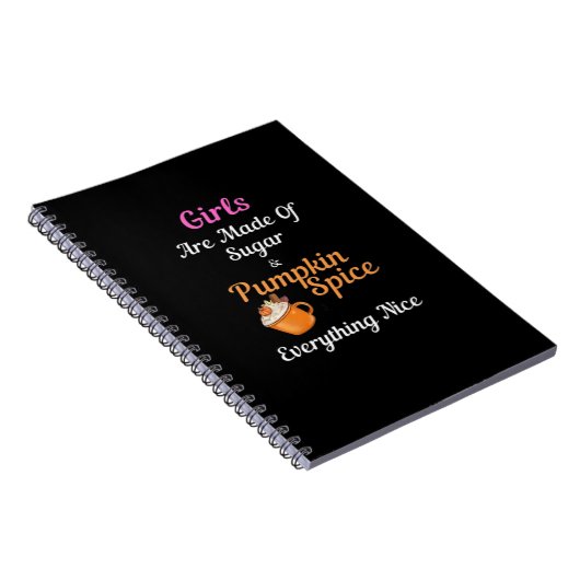Meisjes zijn gemaakt van suiker pompoen specerij a notitieboek (Rechterzijde)