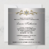 Meisjes Zilver Eerste Heilige Communie Kaart (Achterkant)