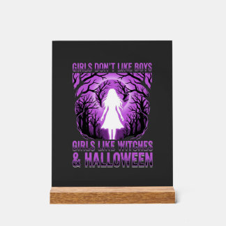 Meisjes zoals Heksen Halloween-ontwerp Acryl Bord