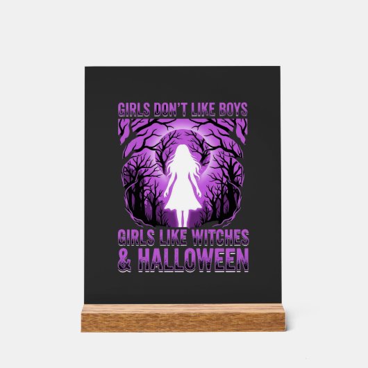 Meisjes zoals Heksen Halloween-ontwerp Acryl Bord (Voorkant)