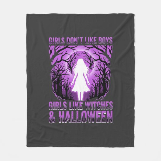 Meisjes zoals Heksen Halloween-ontwerp Fleece Deken (Voorkant)
