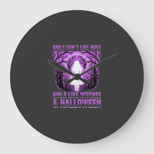 Meisjes zoals Heksen Halloween-ontwerp Grote Klok