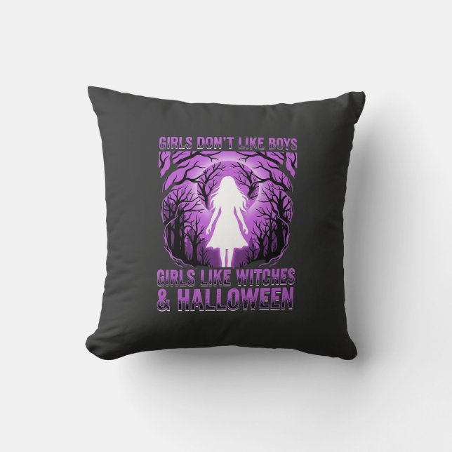 Meisjes zoals Heksen Halloween-ontwerp Kussen (Voorkant)