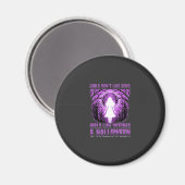 Meisjes zoals Heksen Halloween-ontwerp Magneet (Voorkant / Achterkant)