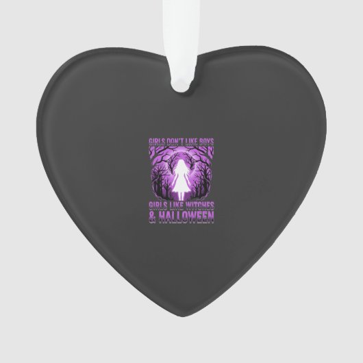 Meisjes zoals Heksen Halloween-ontwerp Ornament (voorkant)