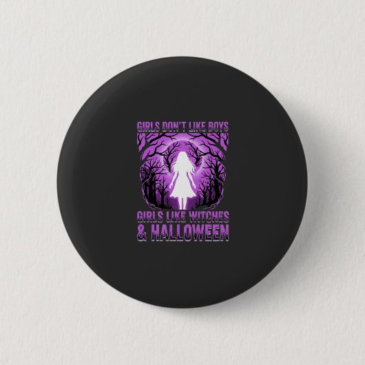 Meisjes zoals Heksen Halloween-ontwerp Ronde Button 5,7 Cm (Voorkant)