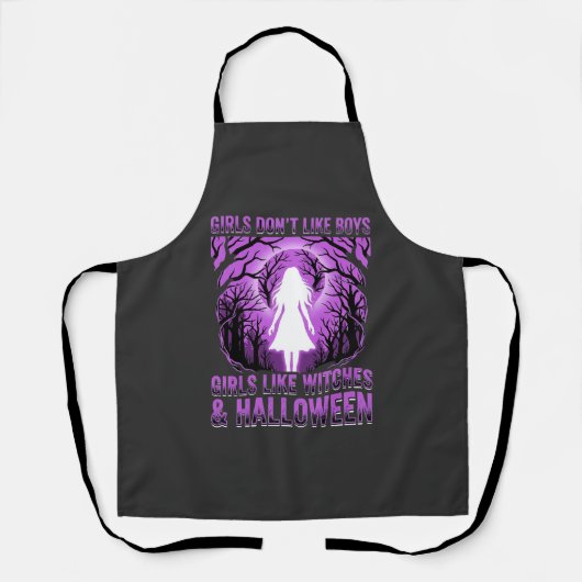 Meisjes zoals Heksen Halloween-ontwerp Schort (Voorkant)