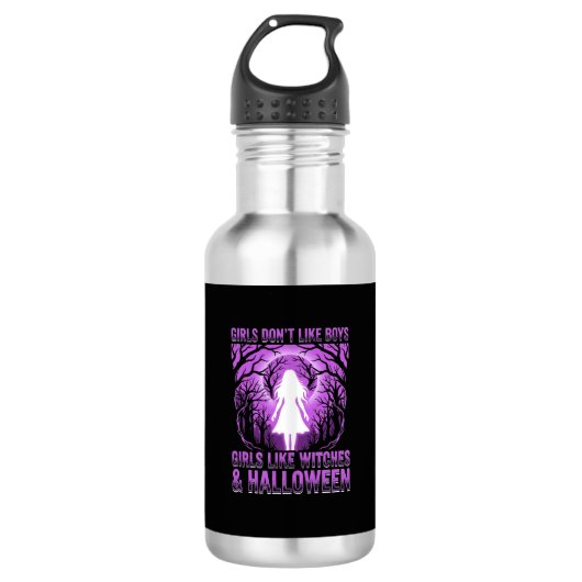 Meisjes zoals Heksen Halloween-ontwerp Waterfles (Voorkant)