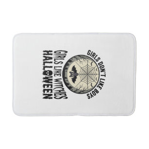 Meisjes zoals Heksen Halloween Vintage Vector Ontw Badmat