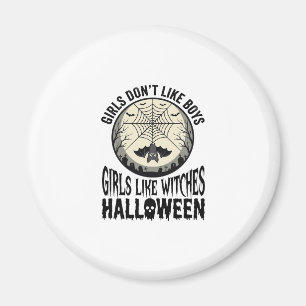 Meisjes zoals Heksen Halloween Vintage Vector Ontw Magneet