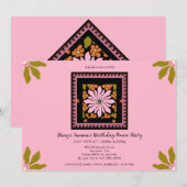 Meisje's zomer picknick verjaardagsfeestuitnodigin kaart (Voorkant / Achterkant)