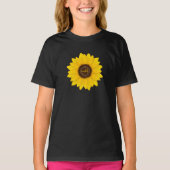 Meisjes zonnebloem, monogrammed t-shirt (Voorkant)