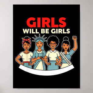 Meisjes zullen Meisjes Vrouwengeschiedenis Feminis Poster