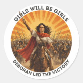 Meisjes zullen Meisjes zijn Deborah Overwinning Ronde Sticker