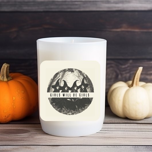 "Meisjes zullen meisjes zijn | Schattige heksenthe Vierkante Sticker