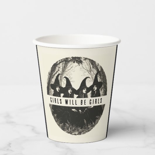 "Meisjes zullen meisjes zijn | Schattigee Hallowee Papieren Bekers (Voorkant)