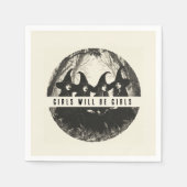 "Meisjes zullen meisjes zijn | Schattigee Hallowee Servet (Voorkant)
