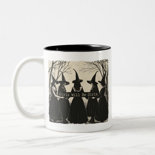 Meisjes zullen meisjes zijn | Schattigee Halloween Tweekleurige Koffiemok (Links)