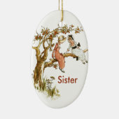 meisjes zussen keramisch ornament (Rechts)