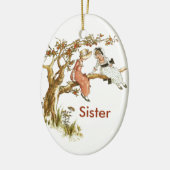 meisjes zussen keramisch ornament (Links)