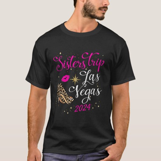 Meisjes zusters reis Las Vegas 2024 voor weekend g T-shirt (Voorkant)