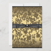 Meisjes Zwart en Goud Foto Afstuderen Kaart (Achterkant)