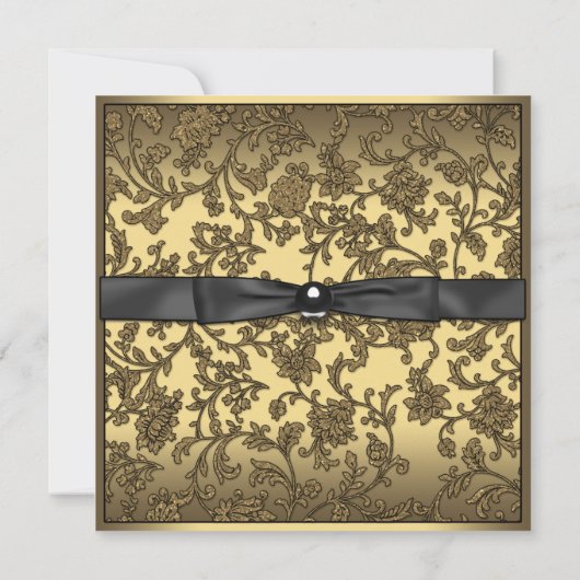 Meisjes Zwart en Goud Foto Afstuderen Kaart (Achterkant)