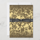 Meisjes Zwart en Goud Foto Afstuderen Kaart (Achterkant)