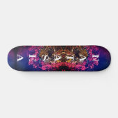 Meisjes zwart en roze abstracte kunst op persoonlijk skateboard (Horizontaal)