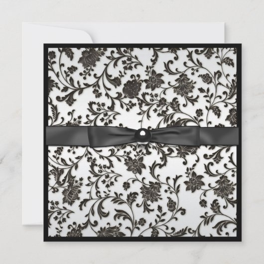 Meisjes Zwart en Wit Foto Afstuderen Kaart (Achterkant)