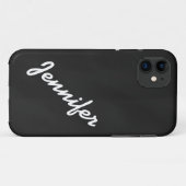 Meisjes, zwart karton met naam iPhone 5 Hoesje (Achterkant (horizontaal))