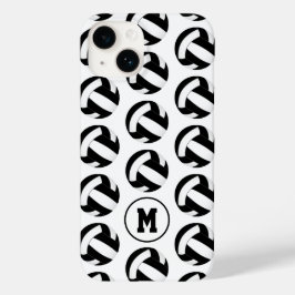 meisjes zwart wit volleyballen patroon Case-Mate iPhone 14 hoesje
