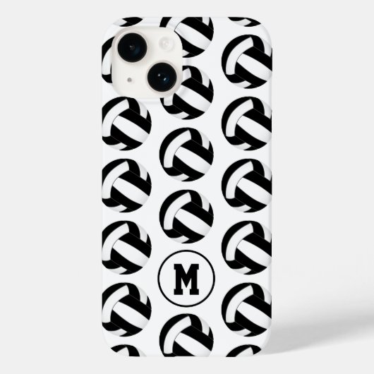 meisjes zwart wit volleyballen patroon Case-Mate iPhone case (Achterkant)