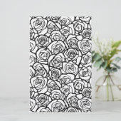 Meisjes  zwarte en witte rozen briefpapier (Staand voorkant)