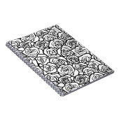 Meisjes zwarte en witte rozen notitieboek (Rechterzijde)