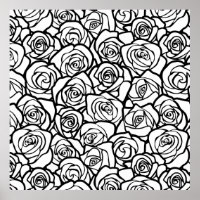 Meisjes zwarte en witte rozen
