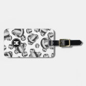 meisjes zwarte grijze teamkleuren volleybalcadeaus bagagelabel (Voorkant horizontaal)