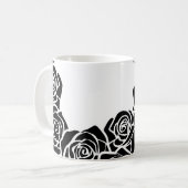 Meisjes zwarte rozen koffiemok (Voorkant links)