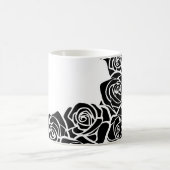 Meisjes zwarte rozen koffiemok (Center)